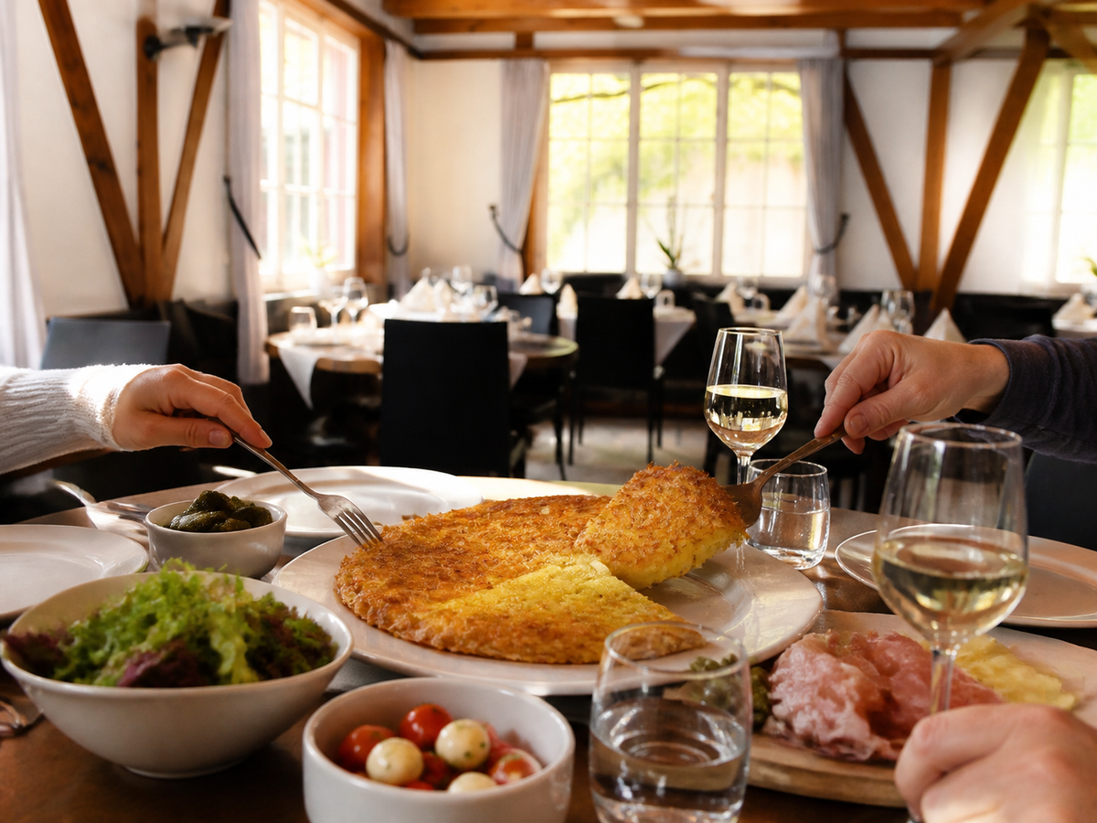 Knusprige Rösti und Beilagen zum gemeinsamen Geniessen im Bären.